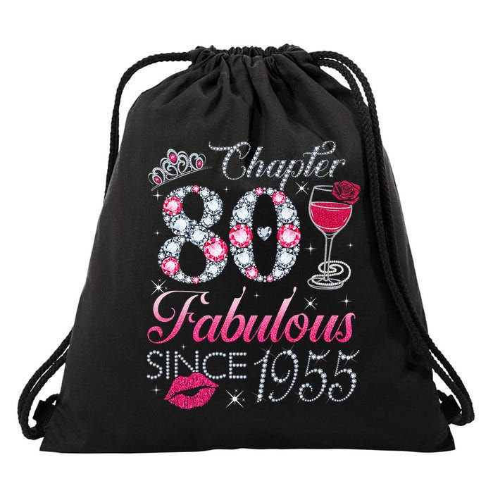 Chapter 80 Fabulous Since 1945 80Th Birthday Drawstring Bag