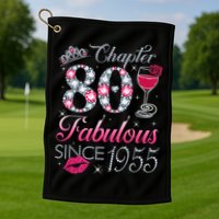 Chapter 80 Fabulous Since 1945 80Th Birthday Golf Towel