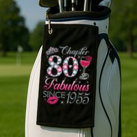 Chapter 80 Fabulous Since 1945 80Th Birthday Golf Towel