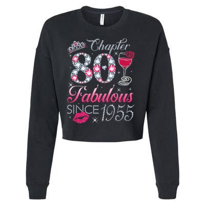 Chapter 80 Fabulous Since 1945 80Th Birthday Cropped Pullover Crew