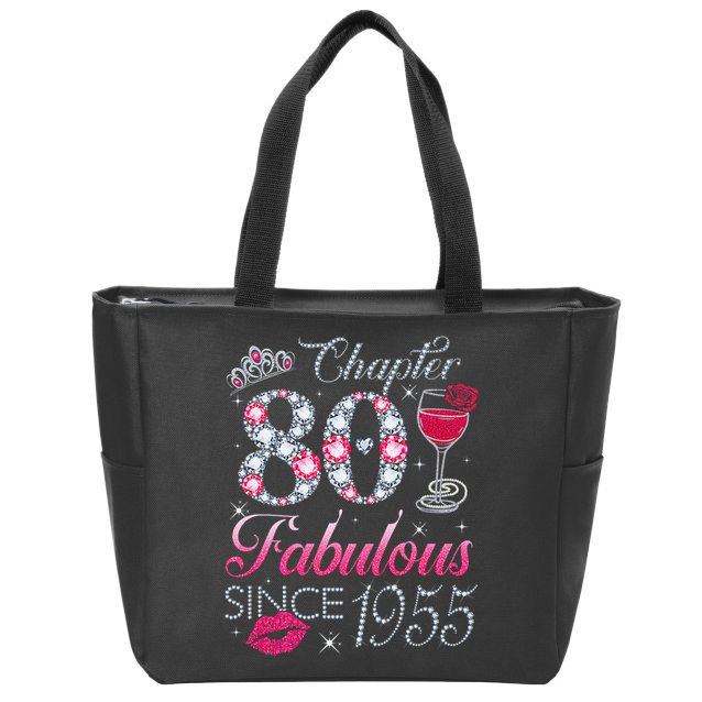 Chapter 80 Fabulous Since 1945 80Th Birthday Zip Tote Bag