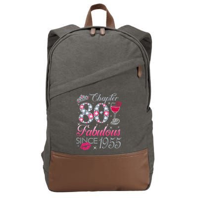 Chapter 80 Fabulous Since 1945 80Th Birthday Cotton Canvas Backpack
