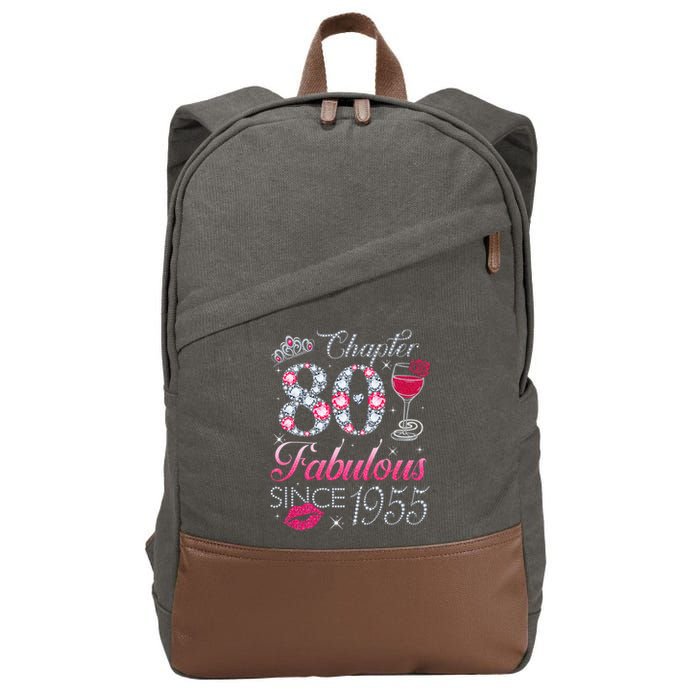 Chapter 80 Fabulous Since 1945 80Th Birthday Cotton Canvas Backpack