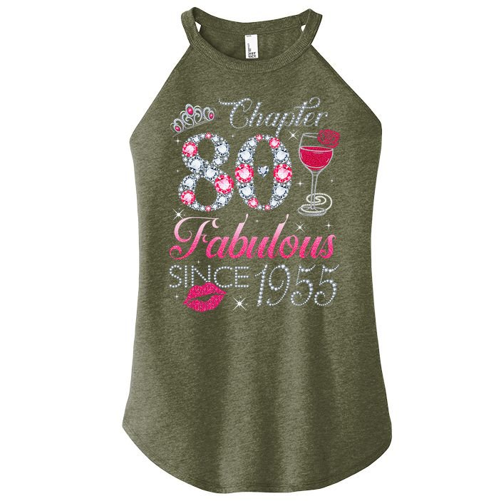 Chapter 80 Fabulous Since 1945 80Th Birthday Women's Perfect Tri Rocker Tank