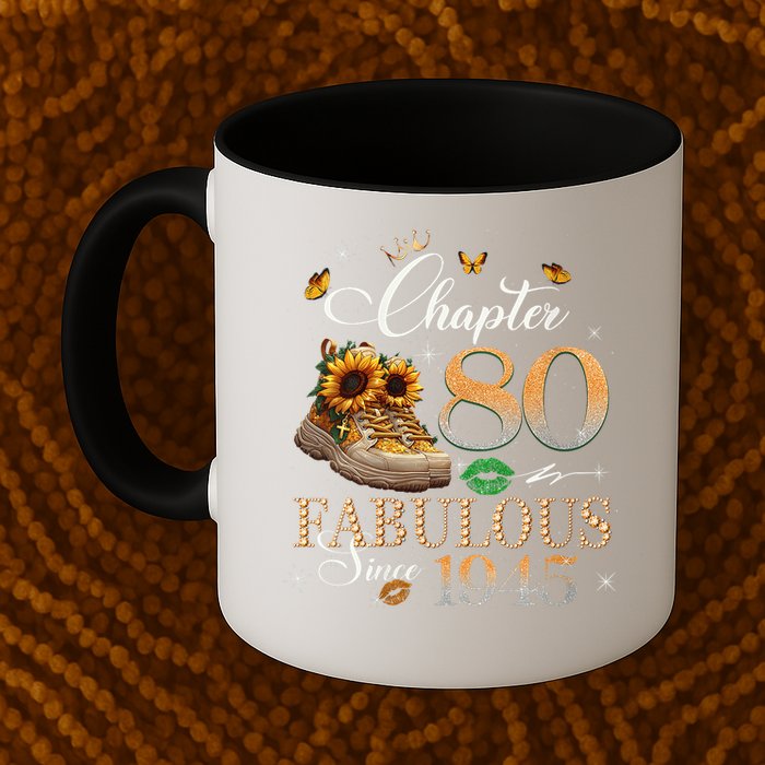 Chapter 80 Fabulous Since 1945 80th Birthday Queen Diamond Mug