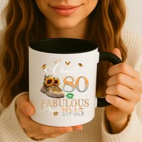 Chapter 80 Fabulous Since 1945 80th Birthday Queen Diamond Mug
