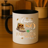 Chapter 80 Fabulous Since 1945 80th Birthday Queen Diamond Mug