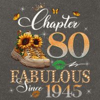 Chapter 80 Fabulous Since 1945 80th Birthday Queen Diamond Cotton Canvas Backpack