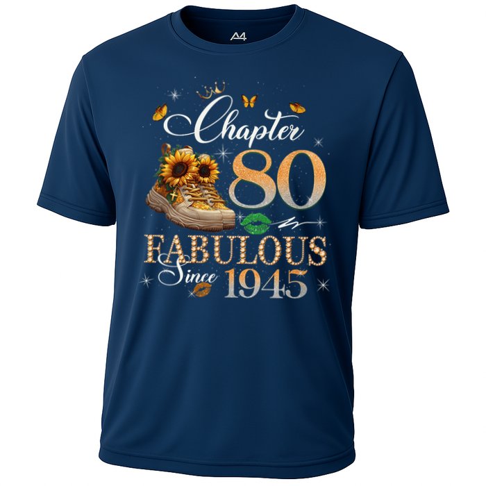 Chapter 80 Fabulous Since 1945 80th Birthday Queen Diamond Cooling Performance Crew T-Shirt