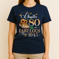 Chapter 80 Fabulous Since 1945 80th Birthday Queen Diamond T-Shirt