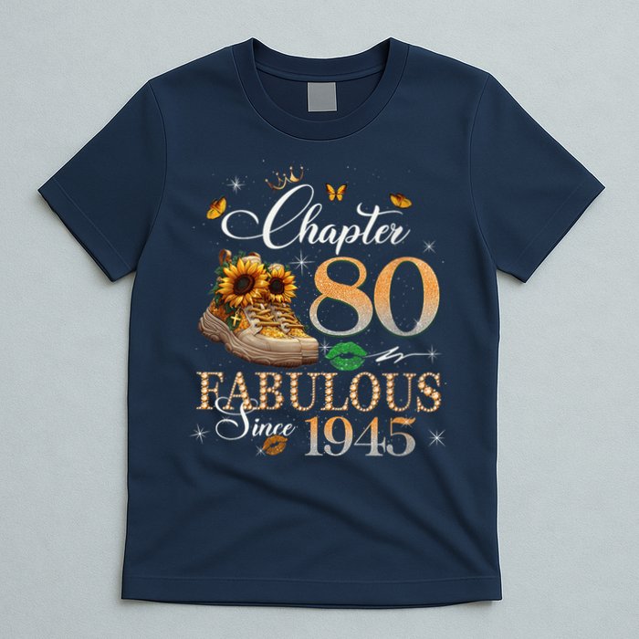 Chapter 80 Fabulous Since 1945 80th Birthday Queen Diamond T-Shirt