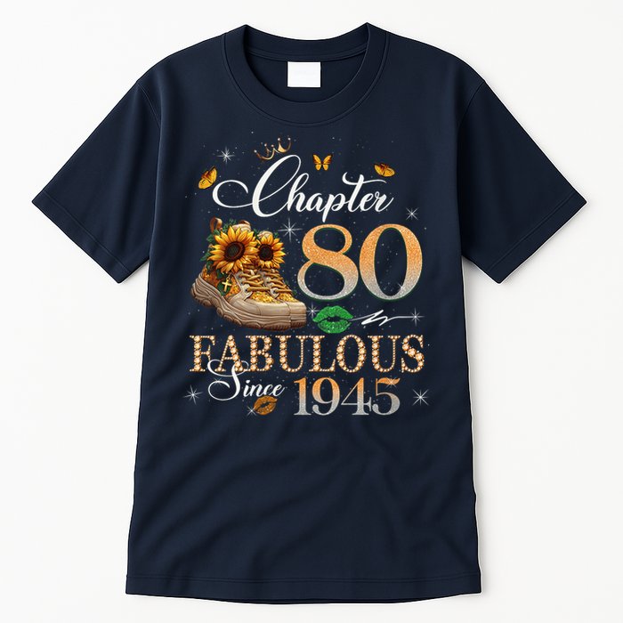 Chapter 80 Fabulous Since 1945 80th Birthday Queen Diamond Tall T-Shirt