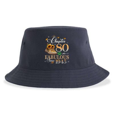 Chapter 80 Fabulous Since 1945 80th Birthday Queen Diamond Sustainable Bucket Hat