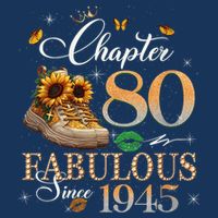 Chapter 80 Fabulous Since 1945 80th Birthday Queen Diamond Button