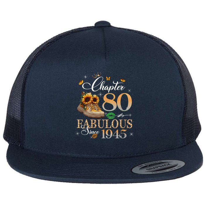 Chapter 80 Fabulous Since 1945 80th Birthday Queen Diamond Flat Bill Trucker Hat