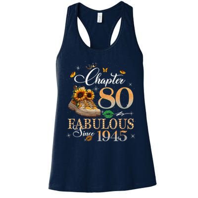 Chapter 80 Fabulous Since 1945 80th Birthday Queen Diamond Womens Tank Top