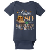 Chapter 80 Fabulous Since 1945 80th Birthday Queen Diamond Baby Bodysuit