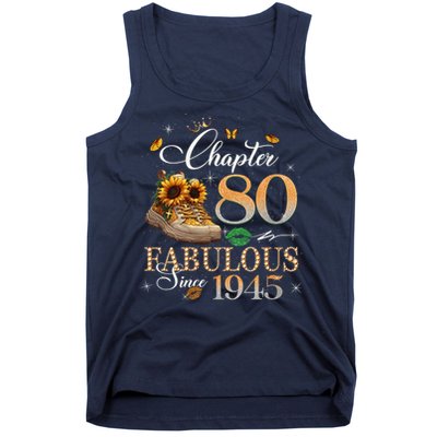 Chapter 80 Fabulous Since 1945 80th Birthday Queen Diamond Tank Top