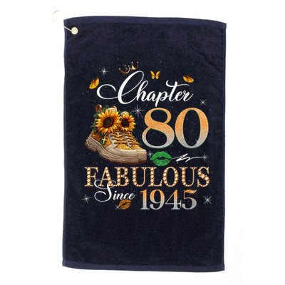 Chapter 80 Fabulous Since 1945 80th Birthday Queen Diamond Golf Towel