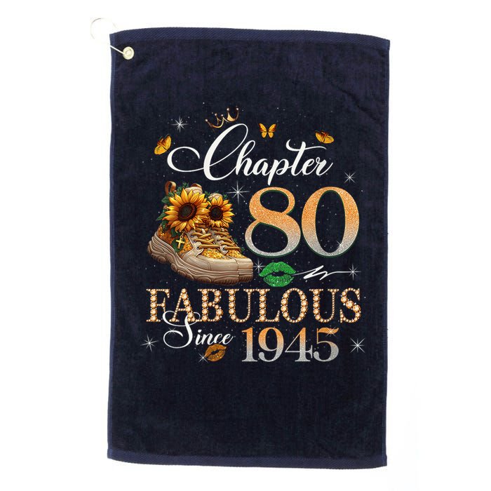 Chapter 80 Fabulous Since 1945 80th Birthday Queen Diamond Golf Towel