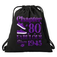 Chapter 80 Fabulous Since 1945 80Th Birthday Drawstring Bag