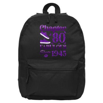 Chapter 80 Fabulous Since 1945 80Th Birthday 16 in Basic Backpack