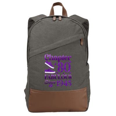 Chapter 80 Fabulous Since 1945 80Th Birthday Cotton Canvas Backpack