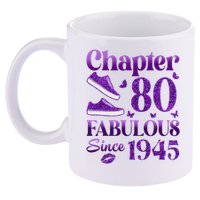 Chapter 80 Fabulous Since 1945 80Th Birthday 11oz C Handle Ceramic Mug