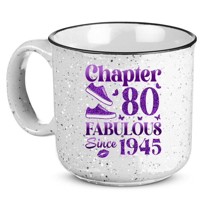 Chapter 80 Fabulous Since 1945 80Th Birthday 15oz Campfire Ceramic Mug