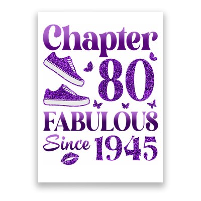 Chapter 80 Fabulous Since 1945 80Th Birthday Poster
