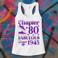 Chapter 80 Fabulous Since 1945 80Th Birthday Womens Tank Top