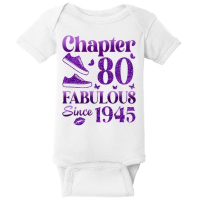 Chapter 80 Fabulous Since 1945 80Th Birthday Baby Bodysuit