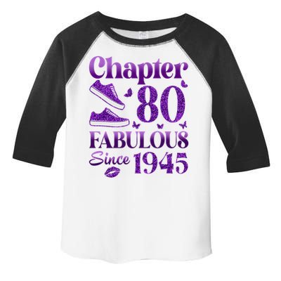 Chapter 80 Fabulous Since 1945 80Th Birthday Toddler Fine Jersey T-Shirt