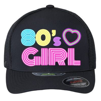 Cool 80s Girl For Women Mom 1980S Birthday Flexfit Unipanel Trucker Cap