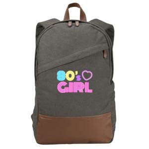 Cool 80s Girl For Women Mom 1980S Birthday Cotton Canvas Backpack