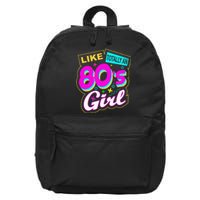 Cool 80's Retro Fashion Throwback Culture Party Lover 16 in Basic Backpack