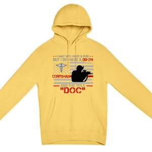 Corpsman 8404 Title Doc DD214 Gift For Corpsman Veteran Premium Pullover Hoodie