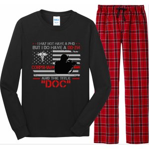 Corpsman 8404 Title Doc DD214 Gift For Corpsman Veteran Long Sleeve Pajama Set