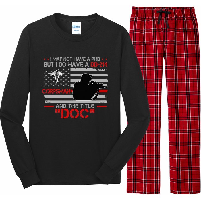 Corpsman 8404 Title Doc DD214 Gift For Corpsman Veteran Long Sleeve Pajama Set