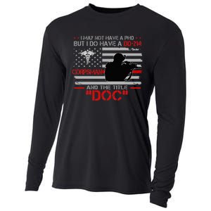 Corpsman 8404 Title Doc DD214 Gift For Corpsman Veteran Cooling Performance Long Sleeve Crew