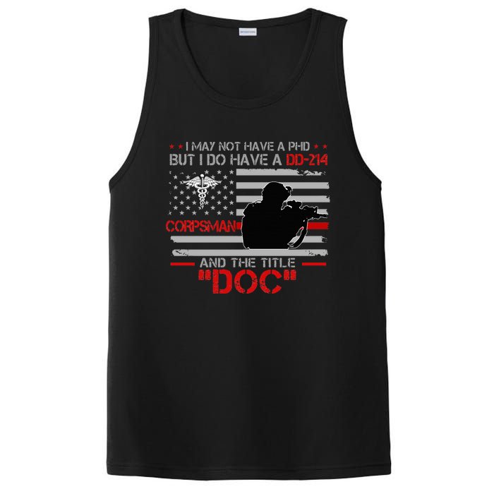 Corpsman 8404 Title Doc DD214 Gift For Corpsman Veteran PosiCharge Competitor Tank