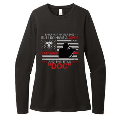 Corpsman 8404 Title Doc DD214 Gift For Corpsman Veteran Womens CVC Long Sleeve Shirt