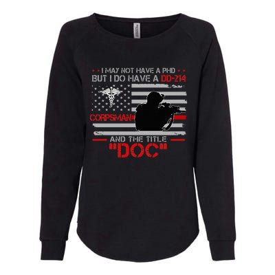 Corpsman 8404 Title Doc DD214 Gift For Corpsman Veteran Womens California Wash Sweatshirt