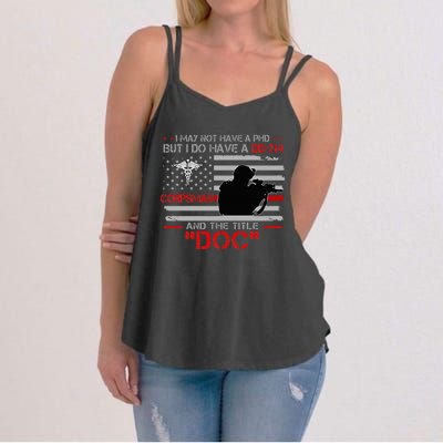 Corpsman 8404 Title Doc DD214 Gift For Corpsman Veteran Women's Strappy Tank