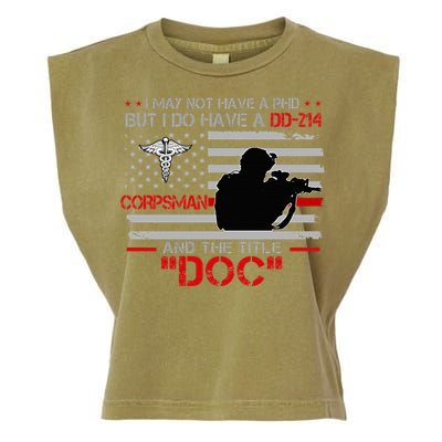 Corpsman 8404 Title Doc DD214 Gift For Corpsman Veteran Garment-Dyed Women's Muscle Tee