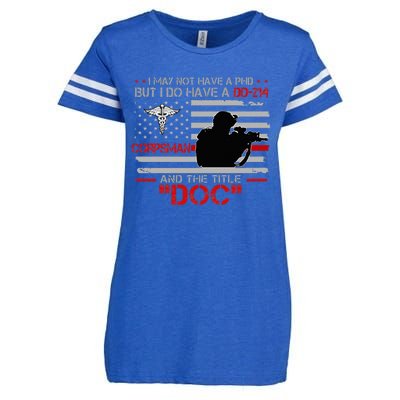 Corpsman 8404 Title Doc DD214 Gift For Corpsman Veteran Enza Ladies Jersey Football T-Shirt