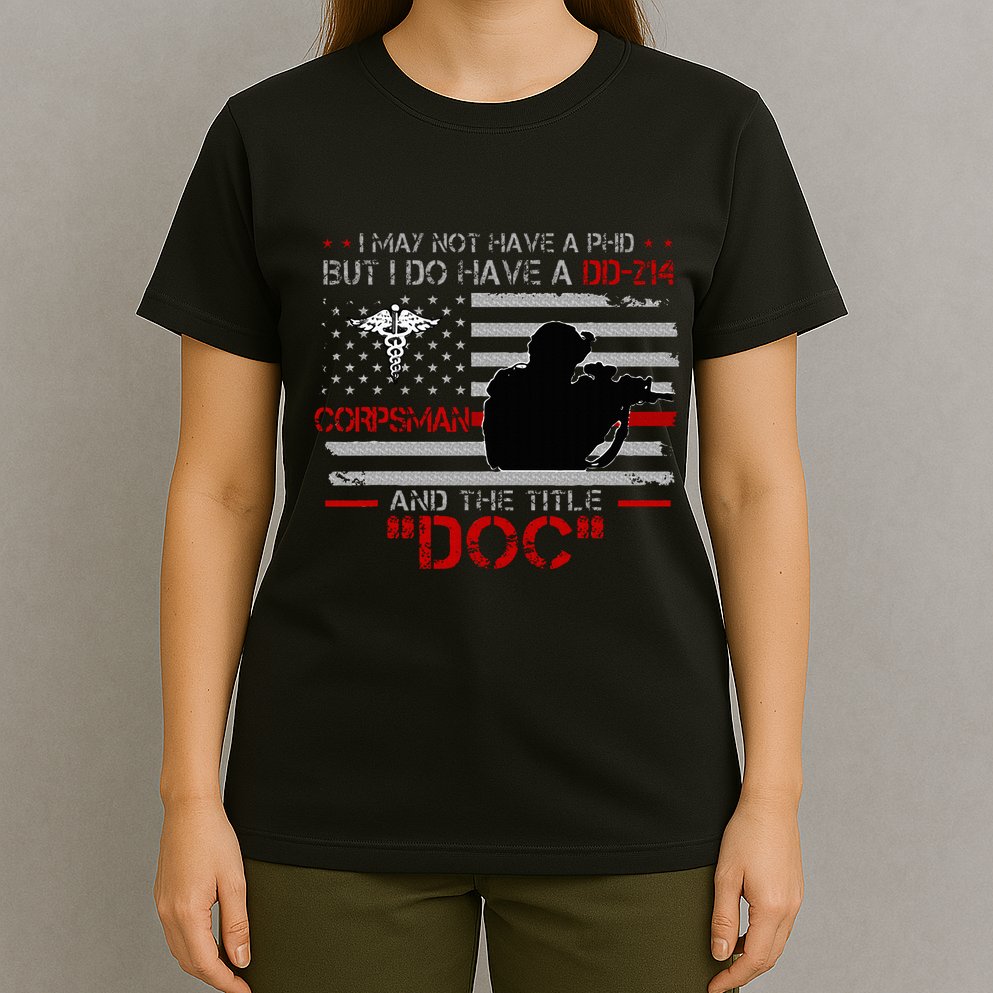 Corpsman 8404  Title Doc DD214  Gift For Corpsman Veteran T-Shirt