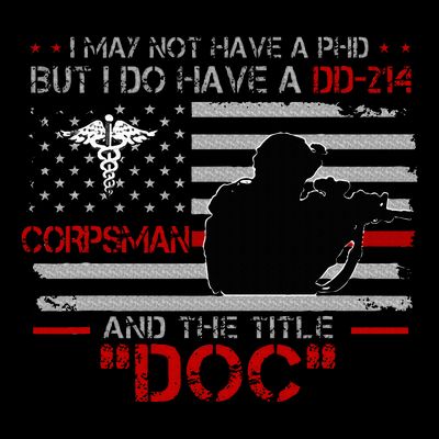 Corpsman 8404  Title Doc DD214  Gift For Corpsman Veteran T-Shirt