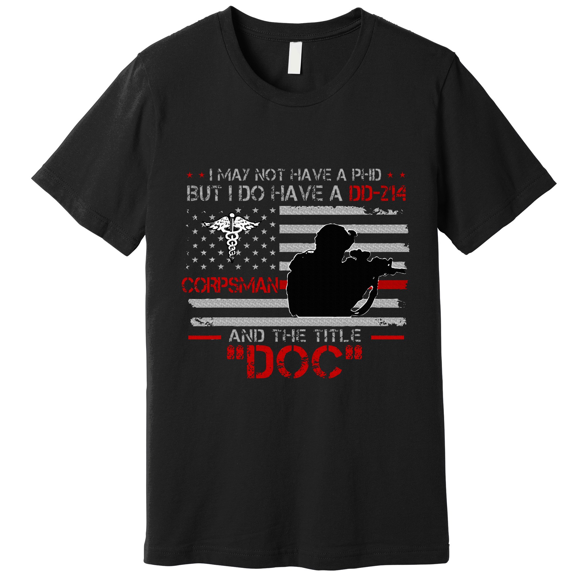 Corpsman 8404  Title Doc DD214  Gift For Corpsman Veteran Premium T-Shirt