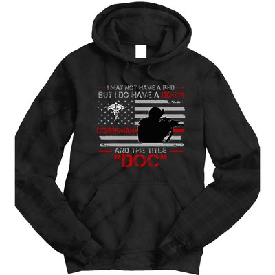 Corpsman 8404  Title Doc DD214  Gift For Corpsman Veteran Tie Dye Hoodie